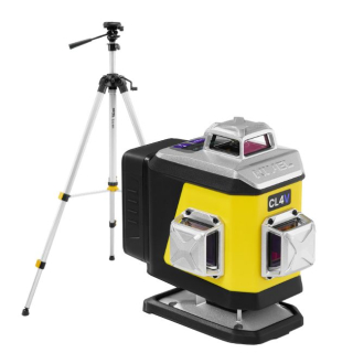 Nivel System CL4V LCD + statyw SJJ-M1 EX – laser krzyżowy fioletowy 4 × 360° 4D OLED Bluetooth